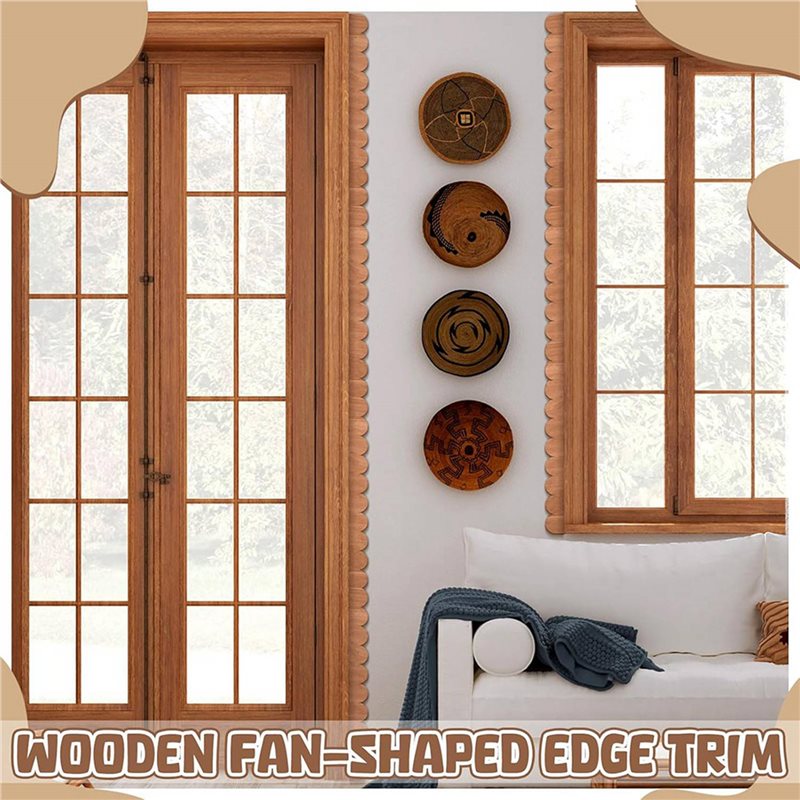 WCS-72Pcs Unfinished Scalloped - Home Decor Wall Molding ulasan dan harga