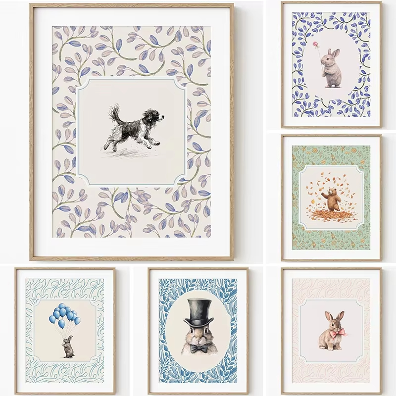 Nordic Vintage Animal Posters: - Home Decor Japandi ulasan dan harga