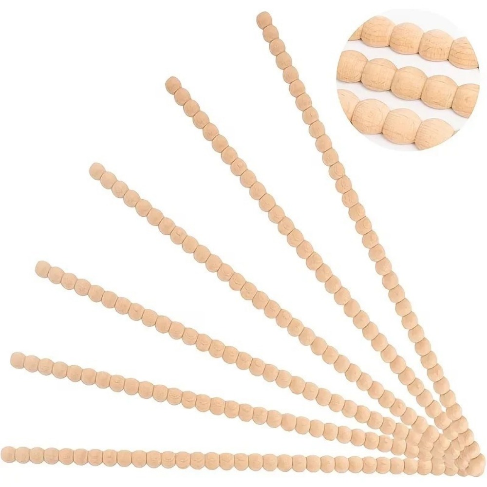 8Pcs Wood Decorative Beaded Wo - Home Decor Wall Molding ulasan dan harga