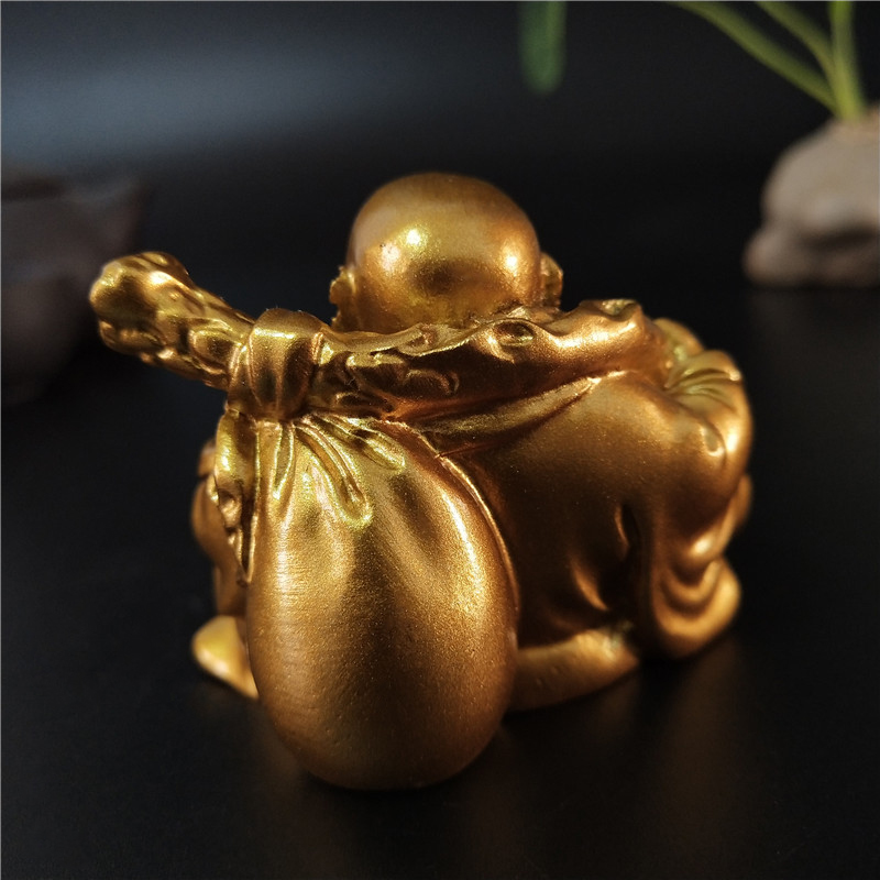 Golden Laughing Buddha Statue  - Home Decor On Sale ulasan dan harga