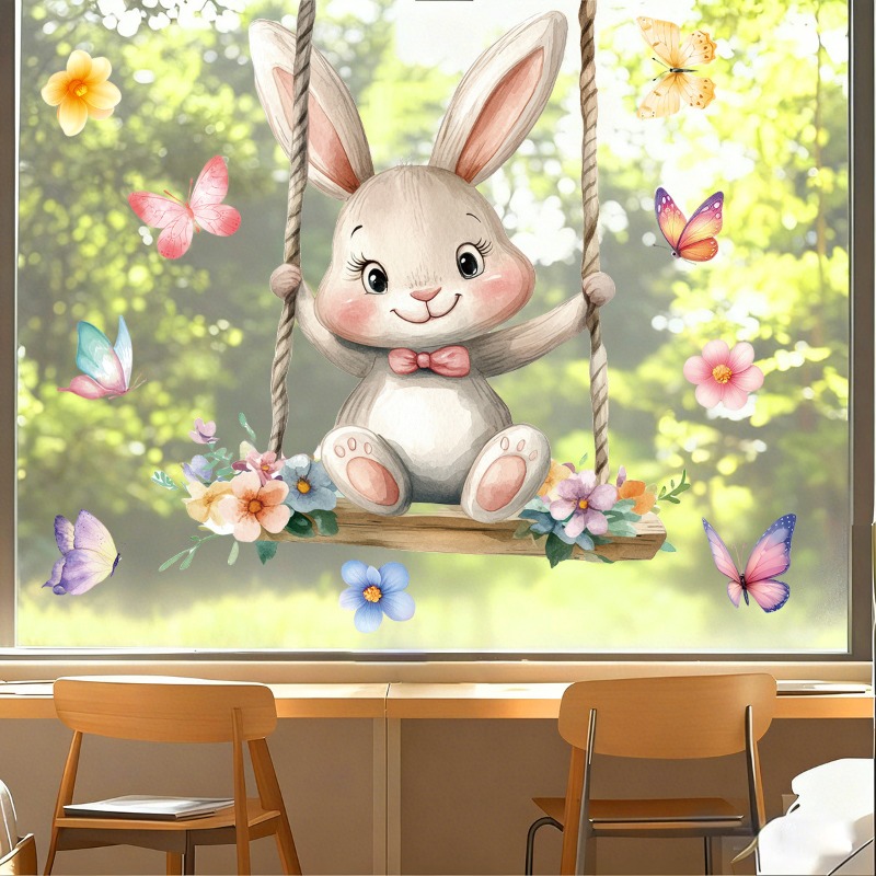 Easter Swing Rabbit Static Win - Home Decor Vinyl Flooring ulasan dan harga