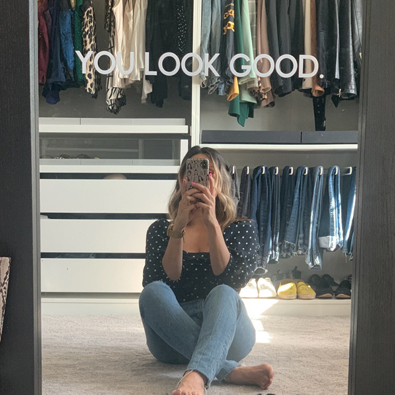 You Look Good Mirror Wall Stic - Home Decor Vinyl Flooring ulasan dan harga