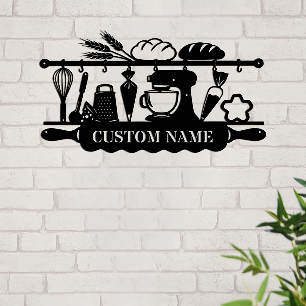 Personalized Kitchen Iron Wall - Home Decor Rustic ulasan dan harga