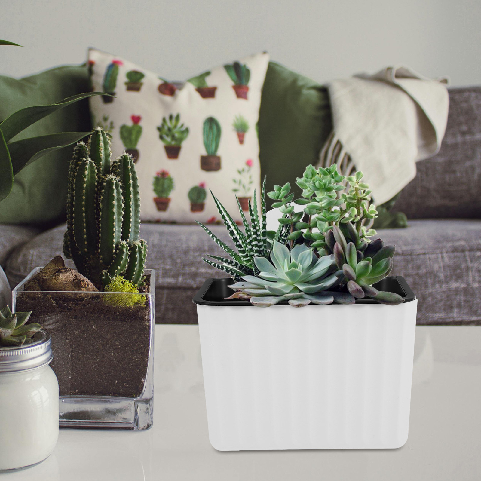 2Pcs Self Watering Flower Pots - Succulent Planter Pot ulasan dan harga