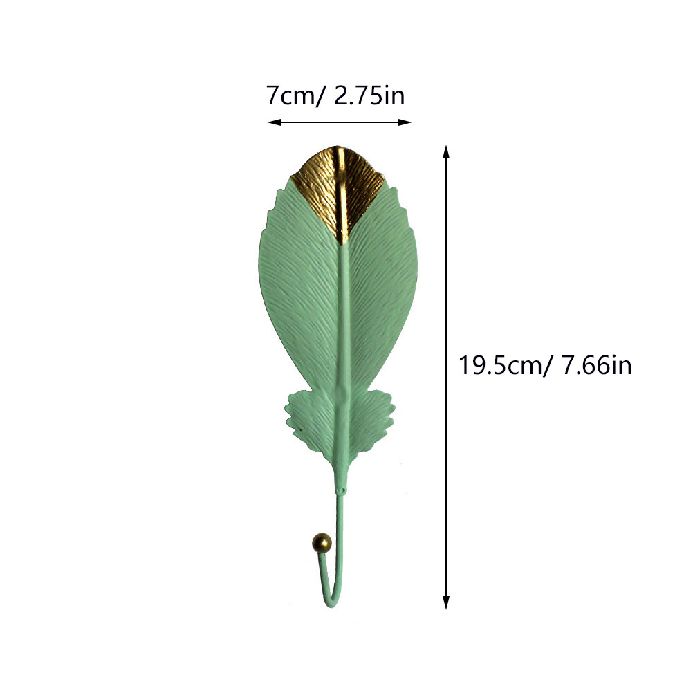 3Pcs Mini Leaf Shape Wall Hook - Home Decor Luxury ulasan dan harga
