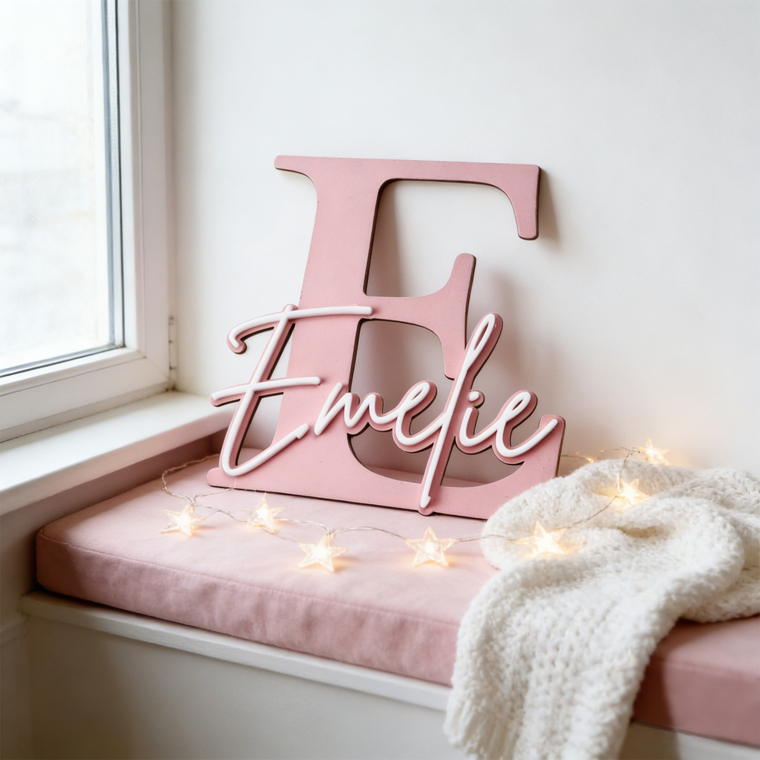 1pc Double-layer Wooden Name D - Home Decor Pinterest ulasan dan harga