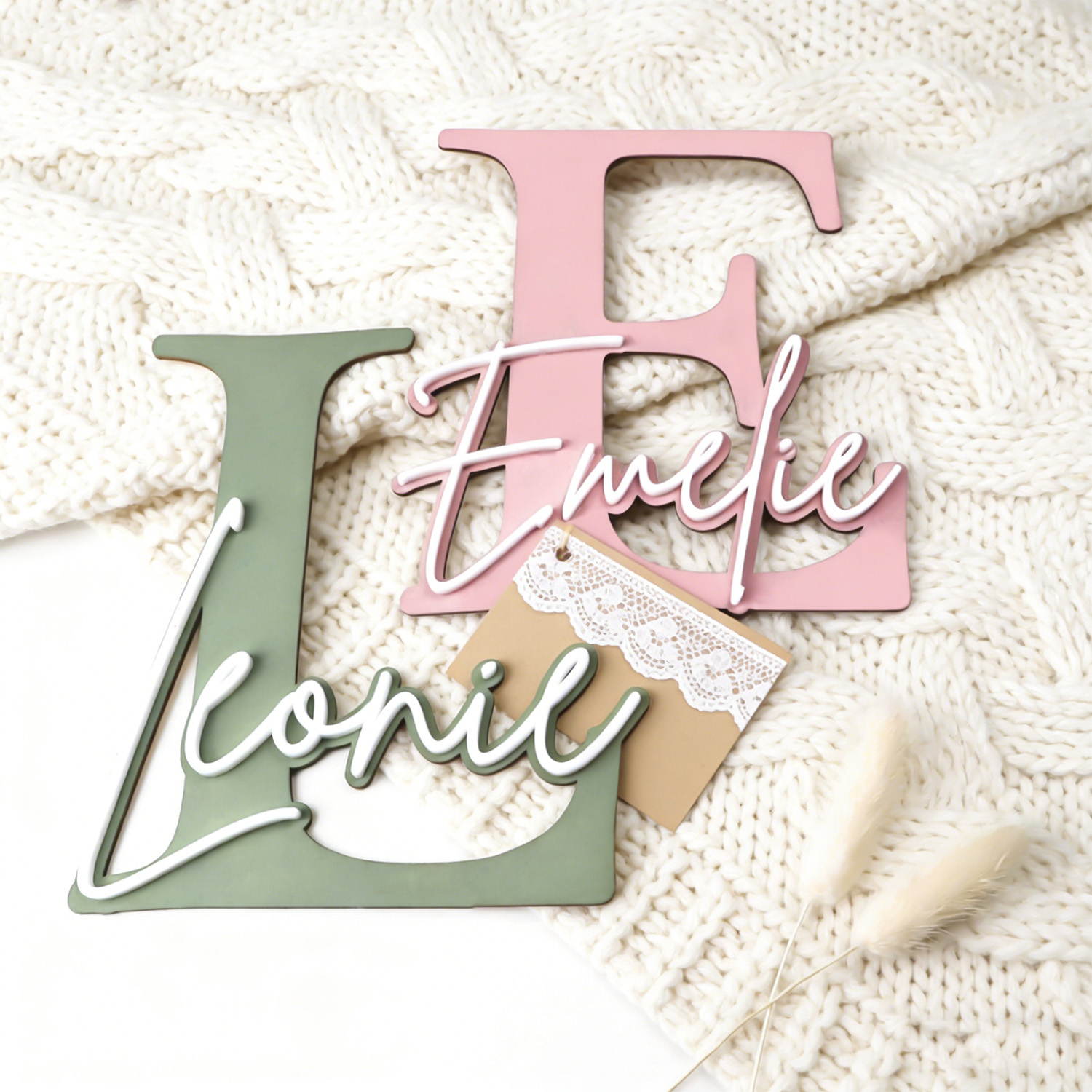 1pc Double-layer Wooden Name D - Home Decor Pinterest ulasan dan harga
